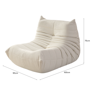 (JIJI.SG) CHIARA Lazy Sofa -  Fabric / Floor Chair / Bedroom / Living / Furniture