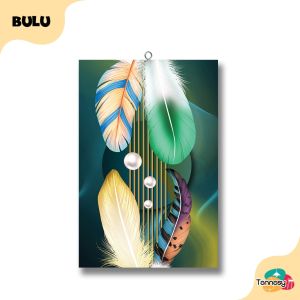 TENNESY Hiasan Dinding Abstract Bulu Leather 20x30cm Dekorasi Dinding Kamar Tidur Pajangan Rumah
