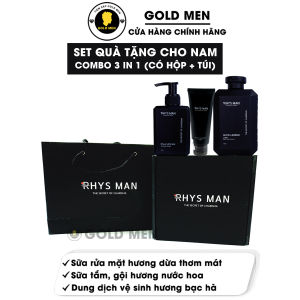 Sữa tắm gội nam RHYS MAN 3 in 1 Rhys Legend 350ml dung dịch vệ sinh nam 100ml + Sữa rửa mặt Rhys Coconut Fresh 100ml