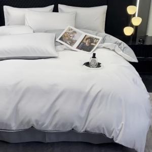 Kafuti Summer Four-Piece Set Double-Sided Washable Ice Silk Cool Bed Sheet Duvet Cover Student Dormitory Three-Piece Set Bed Skirt Style LZD