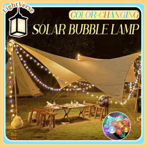 Color-changing Solar Bubble Ball Light String Lights Outdoor Crystal Globe LED Fairy Lights Garden Easter Christmas Decorations
