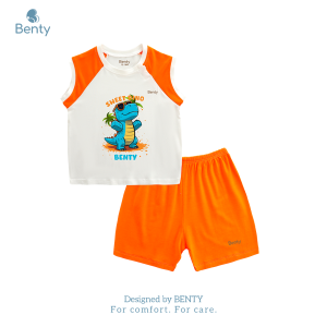 Bộ ba lỗ cài chéo in khủng long BENTY BT126 đồ bộ cao cấp chính hãng