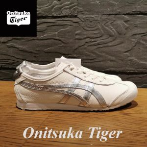 Original Tiger Shoes Classic White/silver/tail Silver Mens and Womens Leather Non-slip Wear Resistant Comfortable Casual Sneakers D508K-0193