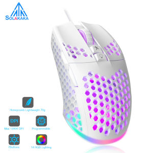 SOLAKAKA Chuột Chơi Game Có Dây SM900 Chuột Chơi Game Lập Trình Macro USB Hiệu Ứng Ánh Sáng RGB Có Thể Điều Chỉnh 6 DPI Cho Máy Tính Và Máy Tính Xách Tay