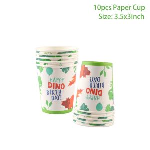 【Ready Stock】Dinosaur Tableware Disposable Cups Plates Tablecloth For Kids Birthday Party Decorations
