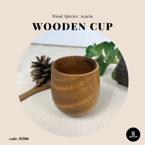 H306. Acacia Wood Tea Cup/ Coffee Cup/ Wooden Cup