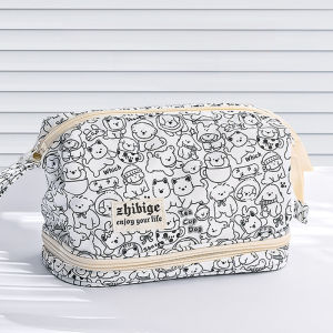 Capybara Pencil Case Large Capacity Multi-Layer Organizer Cute Simple Stationery Bag for College Students Versatile Makeup Pouch for Girls