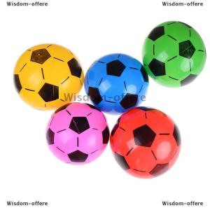 [COD] Wisdom-offere 1PC Inflatable PVC Football Soccer Ball Kids Children Beach Pool Ball Toy