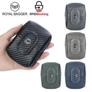 Royal Bagger Carbon Fiber Coin Purses for Men RFID Slim Minimalist Wallet Lightweight Large-Capacity Card & Cash Holder 4603