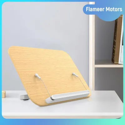 Flameer ขาตั้งหนังสือสำหรับการอ่านที่แข็งแรงไม้โต๊ะมุมสูงปรับได้ที่วางหนังสือสำหรับตำราเอกสารครัวนิตยสารที่บ้าน
