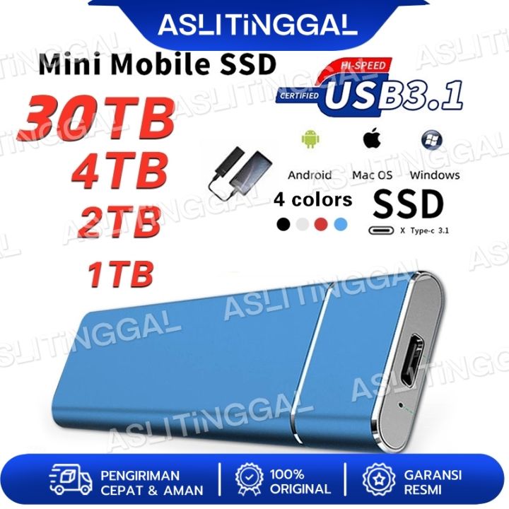 Mini Portable SSD Eksternal 30TB External Mobile Solid State
