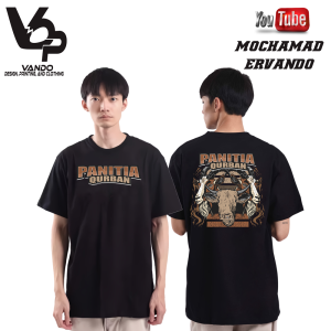 Baju Kaos Panitia Qurban Idul adha Lengan Pendek Hitam Cotton Combed 30s 11