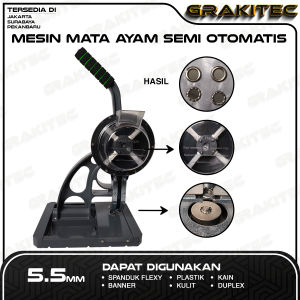 Mesin Semi Otomatis 10 & 5.5mm Mata Ayam / Itik / Press Plong Banner Grakitec