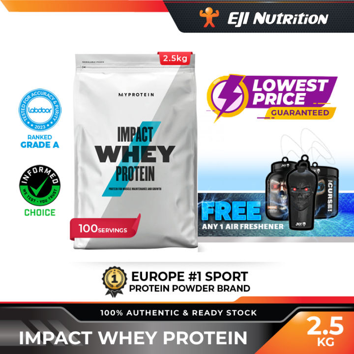 MYPROTEIN Impact Whey Protein 2.5kg FREE Air Freshener original UK