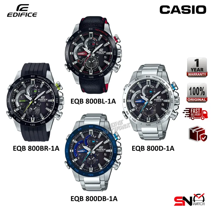 Casio Edifice Men Watch Solar Powered Bluetooth Smart Link Waterproof EQB 800BL EQB 800BR EQB 800D EQB 800DB Lazada