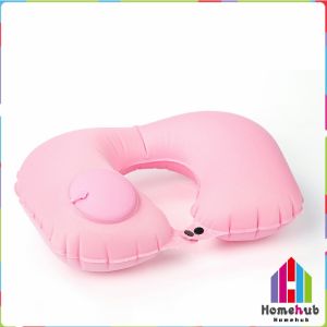 Homehub U-Shape Press Inflatable Neck Pillow Folding Travel Pillow Neck Protector