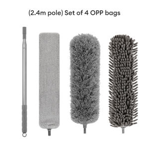 Telescopic Roof dedusting brush  Bed Bottom Cleaning Broom Dust Clean Sofa Gap Cleaning Duster Dust Sweep Dedusting Mop Stainless steel pipe 除尘刷
