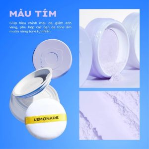 Phấn phủ mỏng nhẹ kiềm dầu thuần chay chống nắng Lemonade Supermatte No Makeup Loose Powder 9g