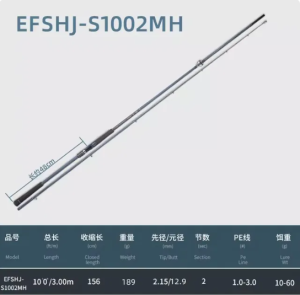 Cần câu Shore Jigging Ecooda SP-Farfett 6 lớp carbon Toray 30T