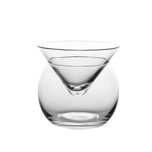 SDFG Hai lớp Ly  Martini hình cầu Cốc nước ép Đáy tam giác Cốc cà phê đá Sáng tạo Trong suốt Ly Martini đã làm lạnh Uống rượu trong tiệc