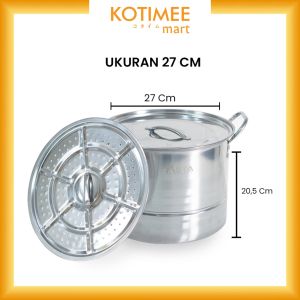 Dandang Kukus Panci Kukusan Stainless Asta Steamer Tebal | Satuan