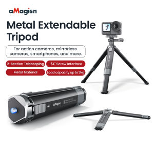 AMagisn Compact Extendable Tripod for DJI Osmo Insta360 GoPro Cameras with Durable Metal Body and Stable Tabletop Support AM38