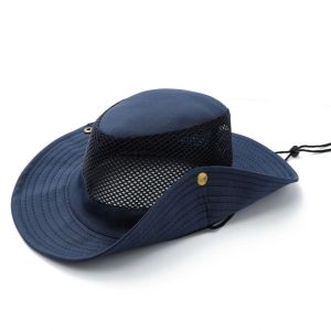 NEXTYOO Wide Brim Bucket Hat Fordable Mesh Breathable Sun Hat Fashion Waterproof Panama Hat Outdoor