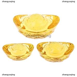 [COD] zhangyuqing Chinese Feng Shui Yuan Bao Dragon Pattern Ingot Lucky Blessing Home Ornament