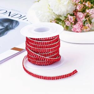 ALLLUCK 5M tự dính Tem nhãn đá pha lê Nhiều màu sắc Chiều rộng 5mm Ruộng băng cương Trang trí đá quý cương dính Đá quý tự dính Đồ thủ công tự làm