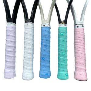 SERAPHYXO กันลื่น เทนนิส OVERGRIP กรงเล็บแมวแมว ดูดซับเหงื่อ เทปจับแร็กเก็ต อุปกรณ์เสริมแบดมินตัน น่ารักน่ารักๆ แบดมินตัน Sweatband กีฬานอกสถานที่