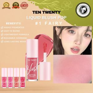 TEN TWENTY BLUSH POP LIQUID BLUSH 5G FOR WOMEN | FDA REGISTERED FACE BLUSHER | LONG-LASTING MATTE NATURAL CHEEK COLOR | 4 SHADES
