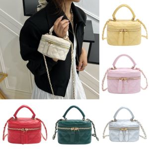 GOODOO Multi-Color Diamond Quilted Leather Bucket Bag Mini with Gold Chain Shoulder Strap Crossbody Bag Elegant Checkered Pattern Shoulder Bag for Women