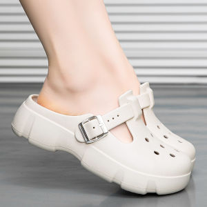 [Free Shipping] Summer Anti-Slip Half-Slipper Thick-Soled Buckle-Toe Sandals For Women Available In Stock