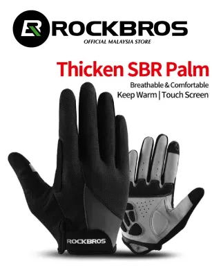 [OFFICIAL STORE MALAYSIA] ProBiker RockBros Cycling Gloves Touch Screen Full Glove Riding MTB Full Finger Gloves for Bikers Bicycle Glove Windproof Motorcycle Gloves Rider Glove Sarung Tangan Basikal Sarung Tangan Motosikal