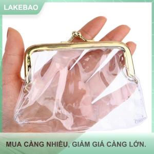 【LAKEBAO】 Túi kẹp miệng sắt đơn giản trong suốt Ins Túi đựng đồ nhỏ ví đựng tiền xu