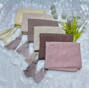 hijab segiempat paris premium tassel jadul payet swarosvki  senada tassel