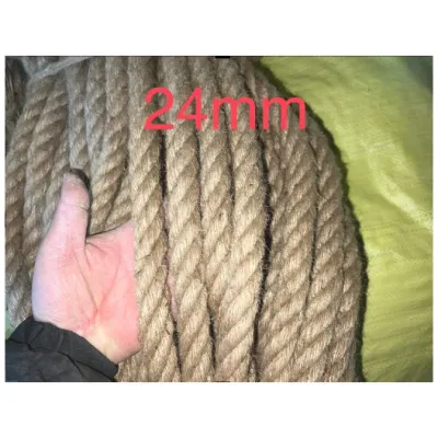 【COD】18/20/24mm Jute rope/battle rope/natural jute rope/swing rope/tug of war rope/battle rope