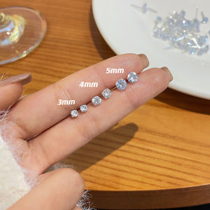 [haoh] 1 cặp pha lê zircon Bông tai phụ nữ trang sức phụ kiện xuyên bóng Stud Bông tai tragus sụn Tai đồ trang sức