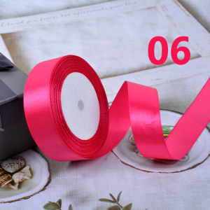 ริบบิ้นผ้าซาติน กว้าง 2.5 ซม ยาว 25 หลา/ม้วน  ริบบินผ้าซาติน ริบบิ้นห่อของขวัญ สําหรับตกแต่งงานหัตถกรรม