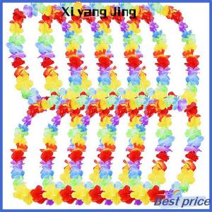 XYJ Flash Sale Home 10pcs Hawaii hoa leis Vòng Hoa Vòng Cổ ưa thích ăn mặc bên Hawaii bãi biển vui vẻ