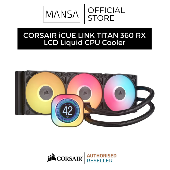 CORSAIR iCUE LINK TITAN 360 RX LCD Liquid CPU Cooler | Lazada