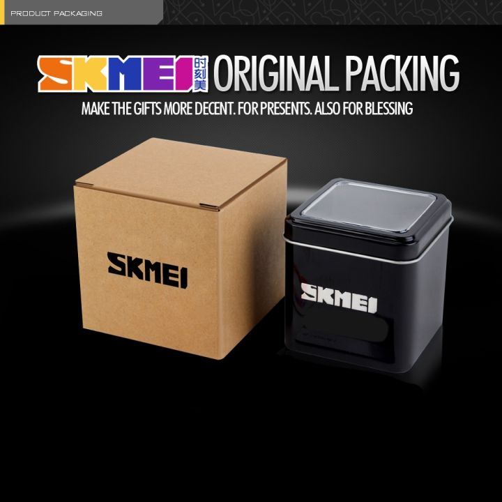 Skmei กล่องกระดาษ คุณภาพสูง สีดํา ของแท้ 100% ของขวัญสวยหรู ไม่มีนาฬิกา ...