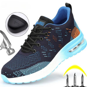 Security Shoes For Men Women Work Shoes Anti-smash Steel Toe Shoes Anti-puncture Protective Shoes Air Cushion Sneakers