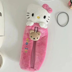 Cute Pink Hello Kitty Pencil Bag Lovely KT Cat Pencil Box Student School Stationery Supplies Girls Kids Gifts