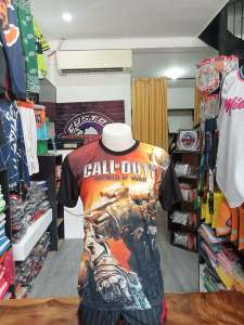 CALL OF DUTY FOR MENS FULLSUBLIMATION TSHIRT FRONT PRINT ONLY PLAIN BLACK AT THE BACK ADULT DRIFIT POLYDEX FABRIC 02