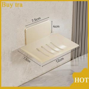 [Buytra] Thép Carbon phòng tắm vòi hoa sen lưu trữ xà phòng khay giá xà phòng khay treo tường thoát nước xà phòng Khay hộp