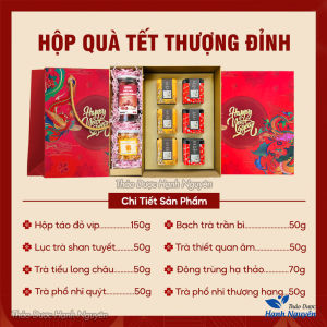 Set quà đong đầy hộp quà 6 loại trà hoa dưỡng nhan tốt cho sức khỏe
