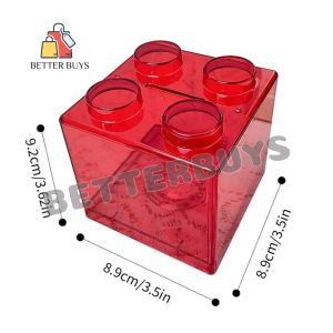 BETTER BUYS 1pcs Blocks Shape Coin Box Money Bank Stackable Storage Boxes Toy Gift for Children Piggy Bank