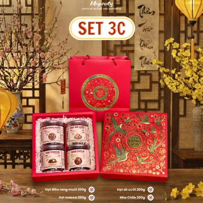 Set Quà Tết 2026 Lễ 8/3Lễ 20/10 Meganuts - Hộp quà tặng Tết các loại hạt Cao cấp sang trọng ý nghĩa nhiều combo