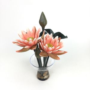 แจกันดอกบัวประดิษฐ์ ดอกบัวปลอมพร้อมแจกัน